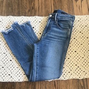 3x1 Shredded Crop Jeans in Ace Wash